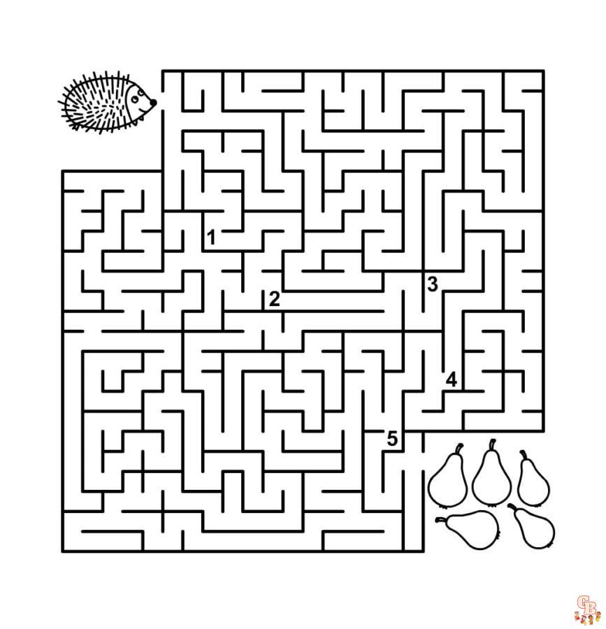 Maze Coloring Pages 1