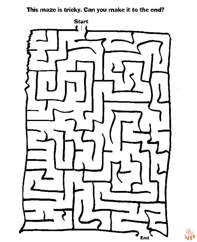 Maze Coloring Pages 8