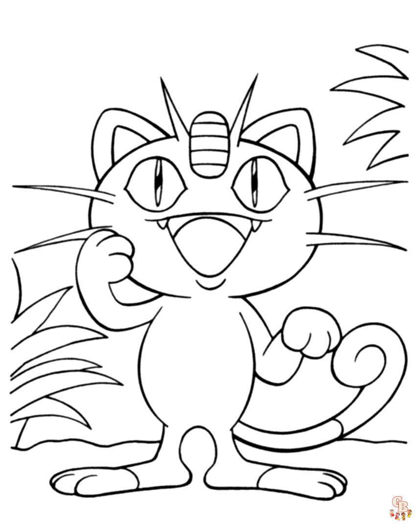 Meowth Coloring Pages