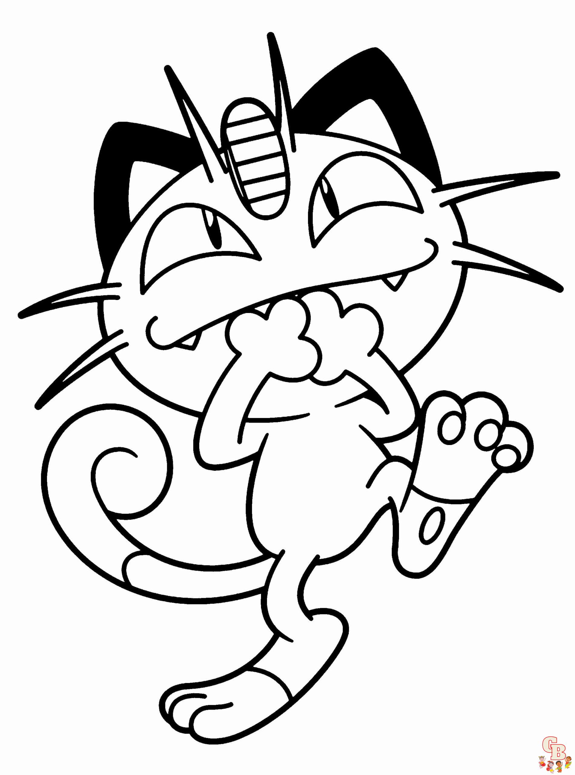 Meowth Coloring Pages