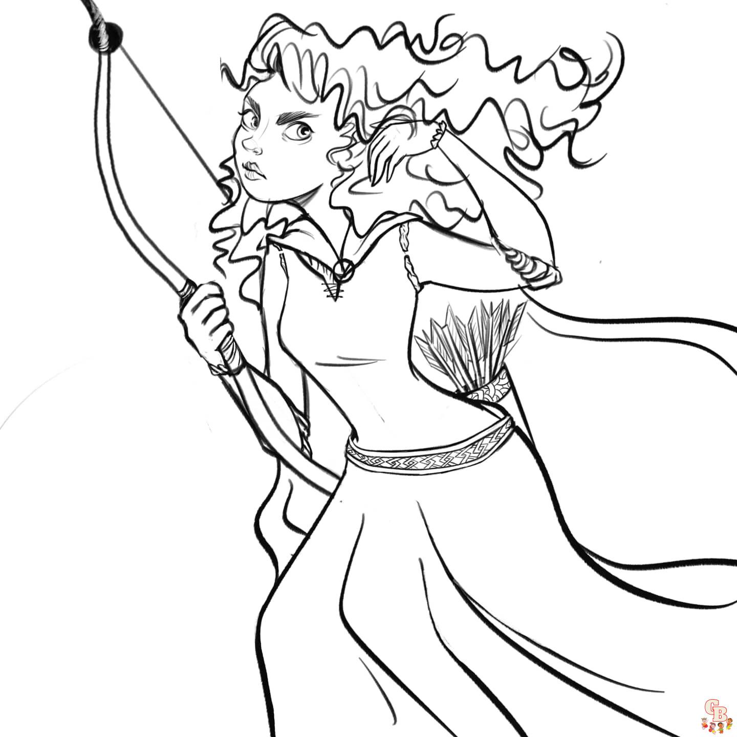 Merida Archery Coloring Pages