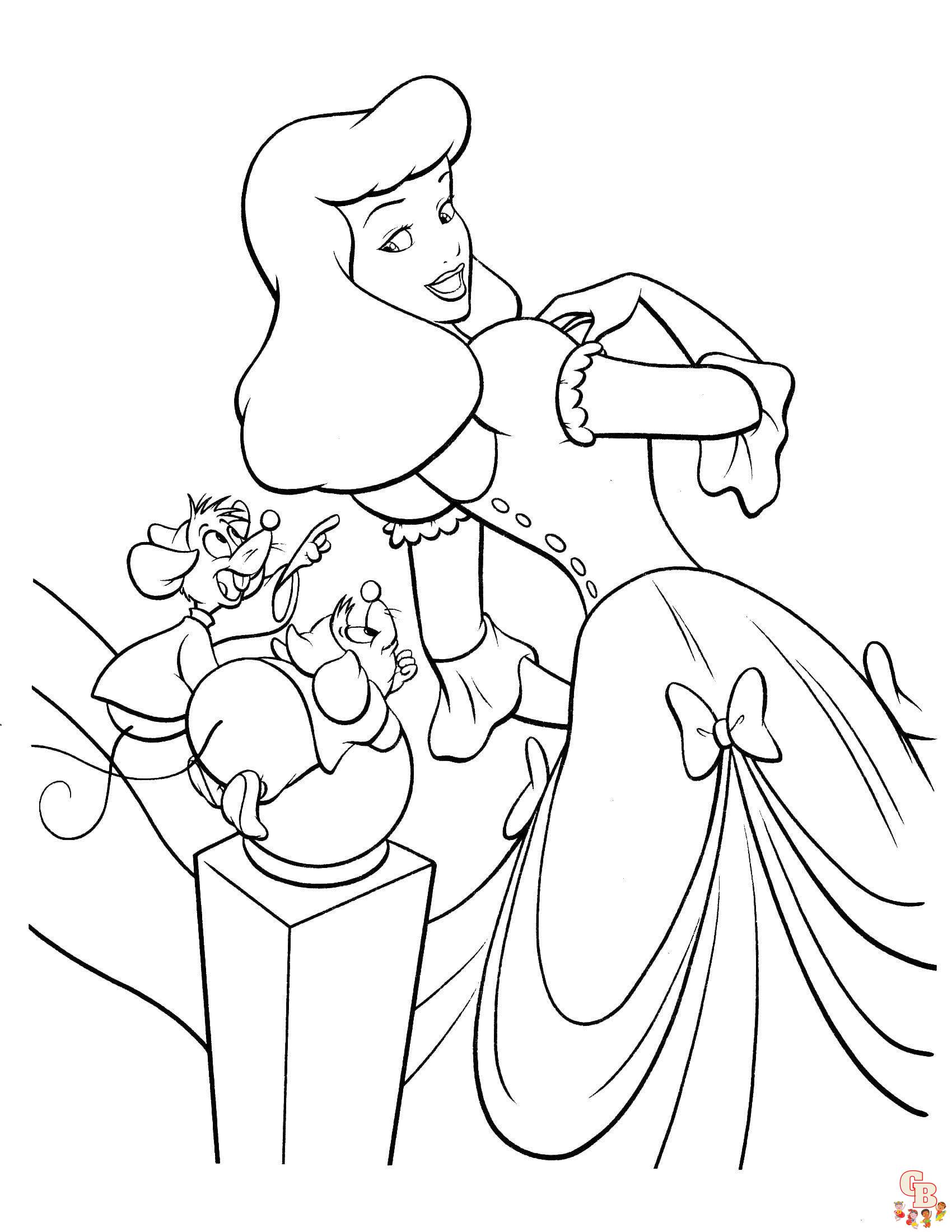 Mice from Cinderella Coloring Pages