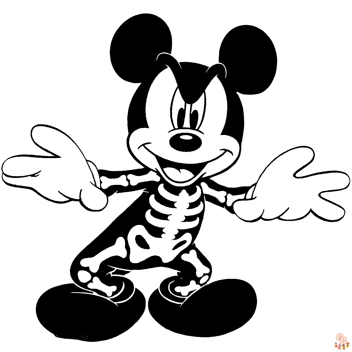 mickey mouse and minnie mouse halloween coloring pages
