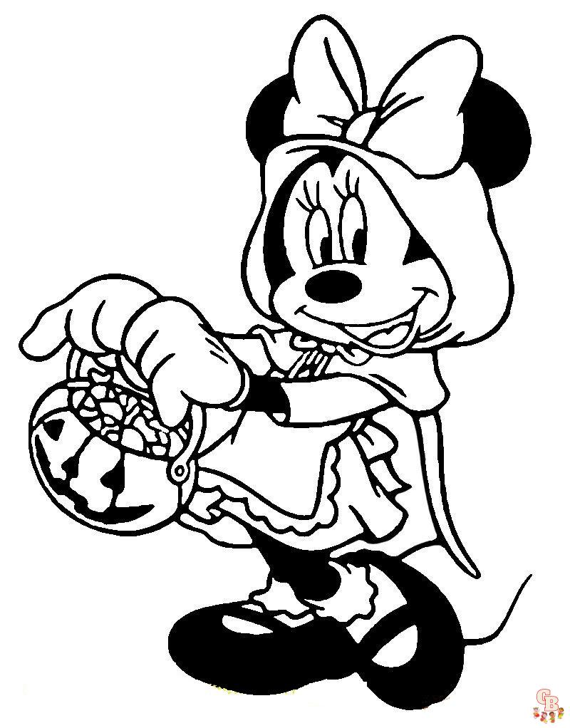 mickey mouse halloween coloring pages for kids