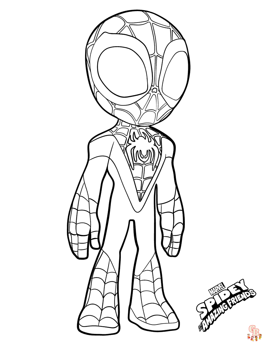 Miles Morales Coloring Pages 1