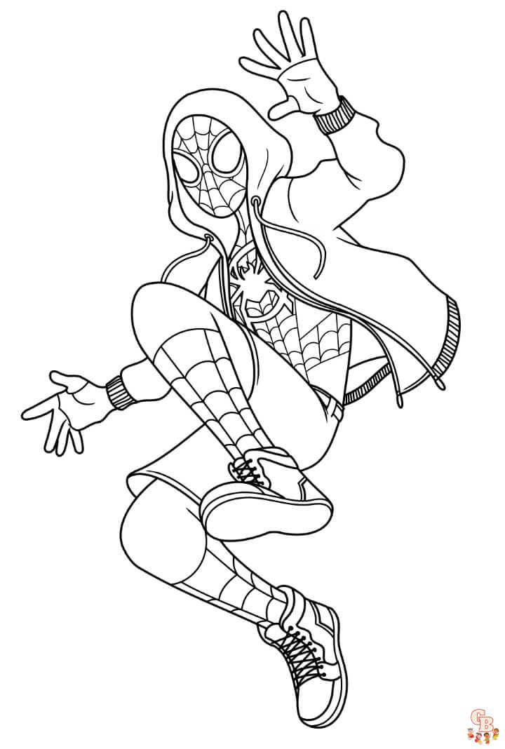 Miles Morales Coloring Pages 7