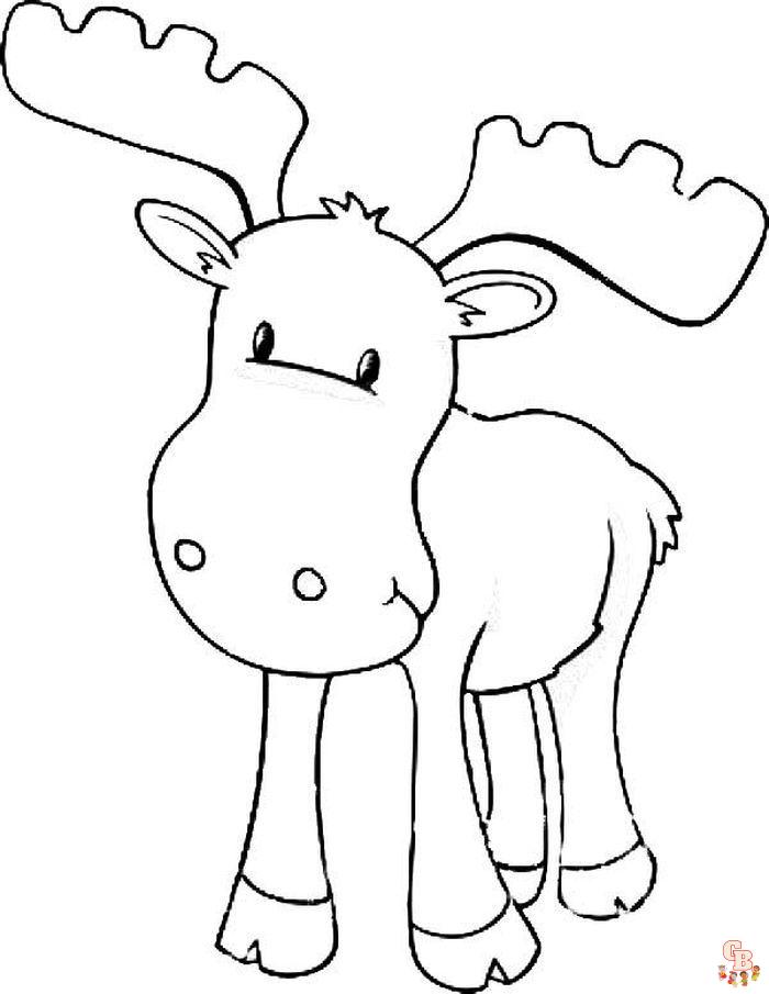 Moose Coloring Pages 10