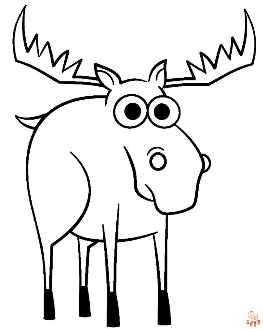 Moose Coloring Pages 2
