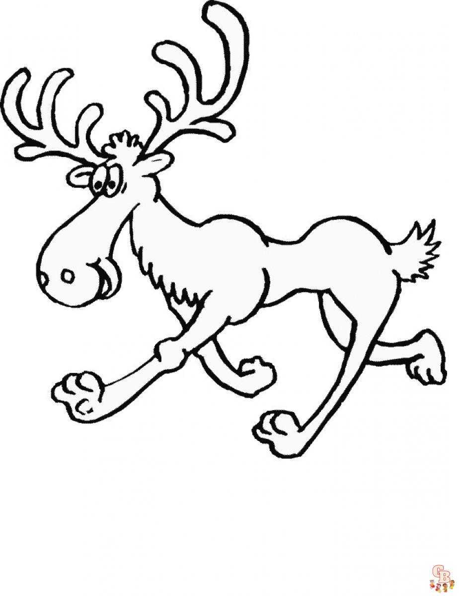 Moose Coloring Pages 3