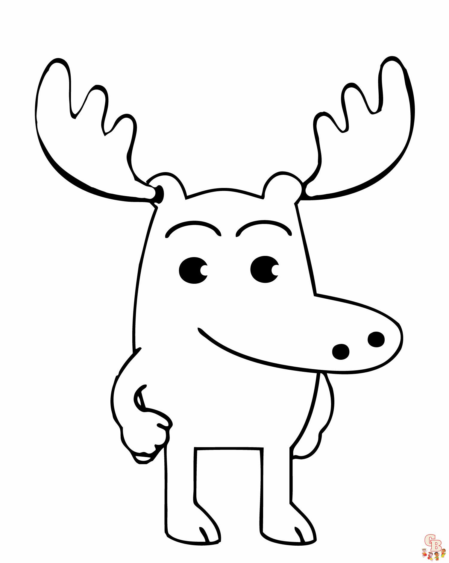 Moose Coloring Pages - Dapat Dicetak, Gratis, dan Mudah | GBcoloring