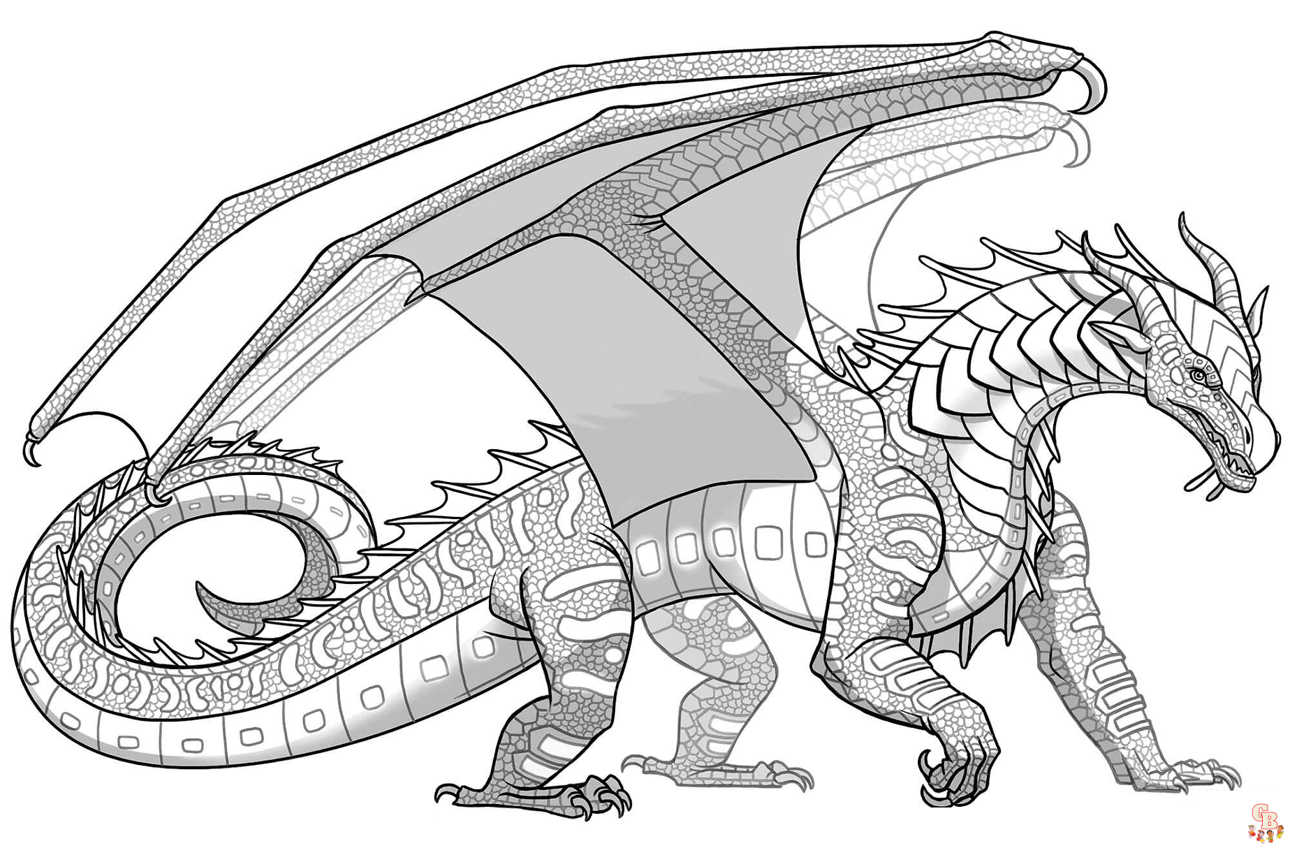 অসাধারণ Mudwing Dragon Coloring Pages সহ ক্রিয়েটিভ পান