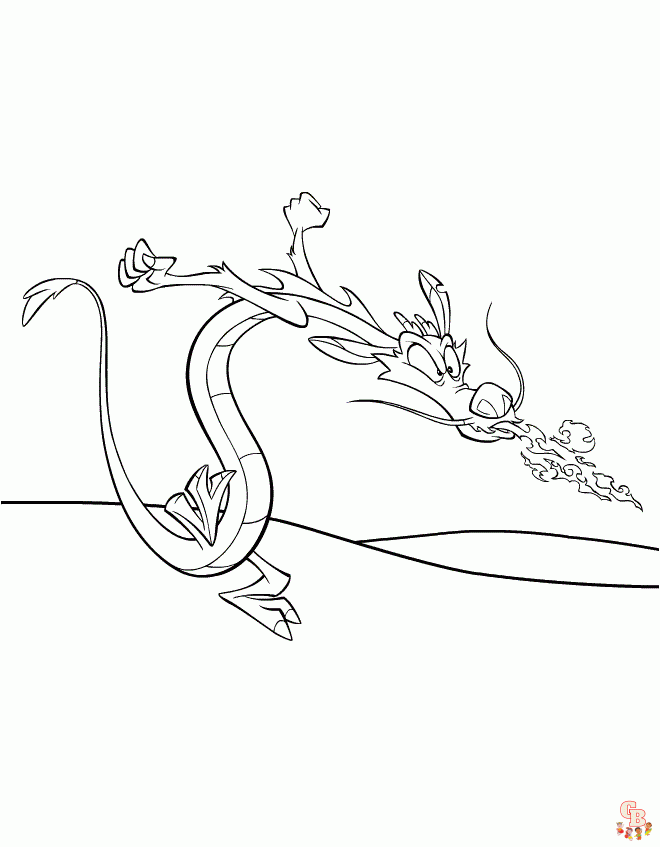 Mushu coloring pages printable 2