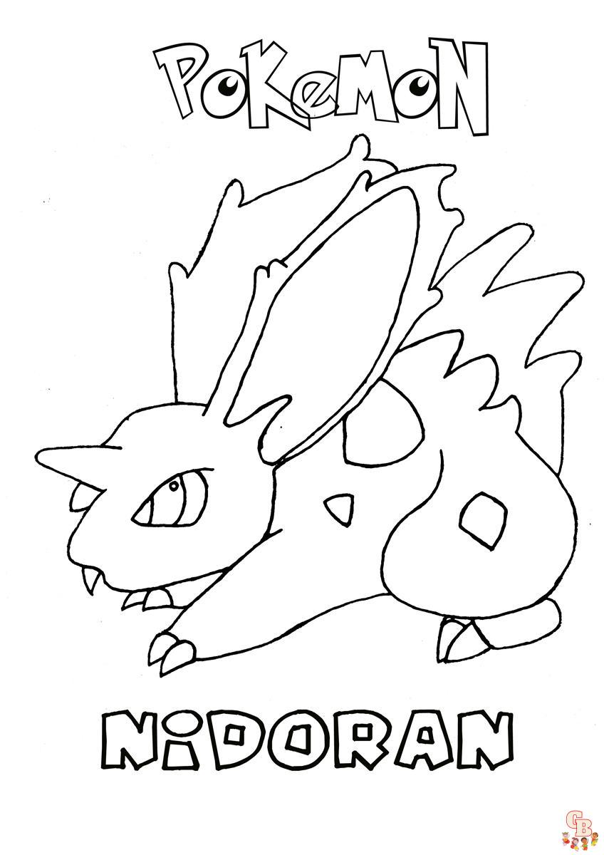 Desenhos para colorir de Nidoran♀