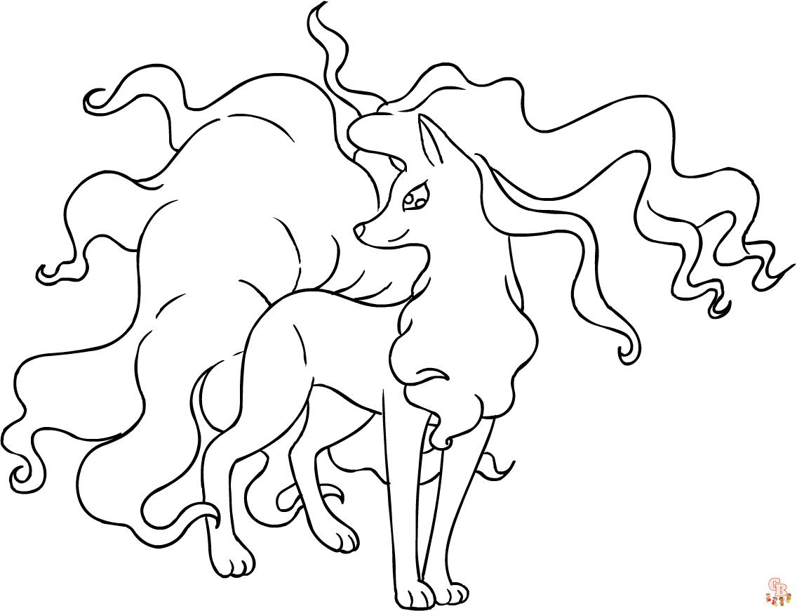 Ninetales Coloring Pages