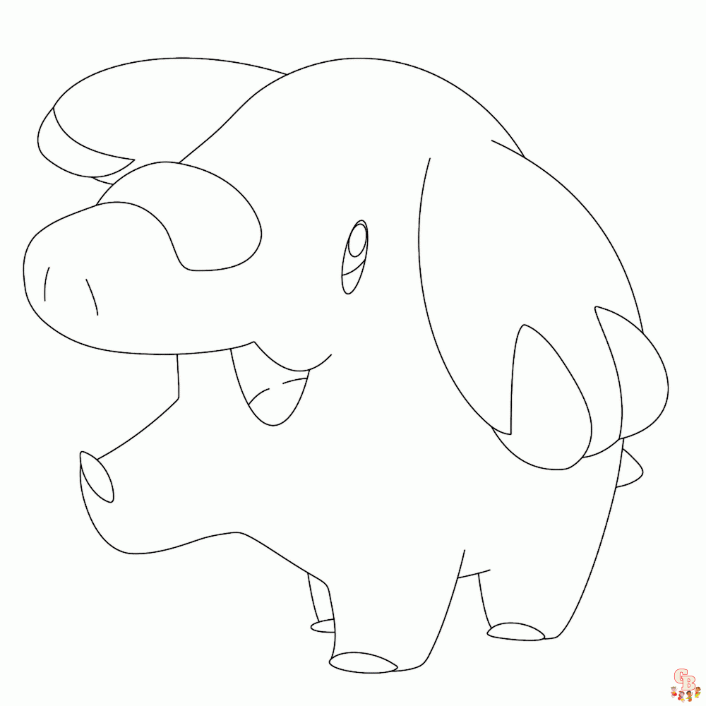 Phanpy Coloring Pages 2