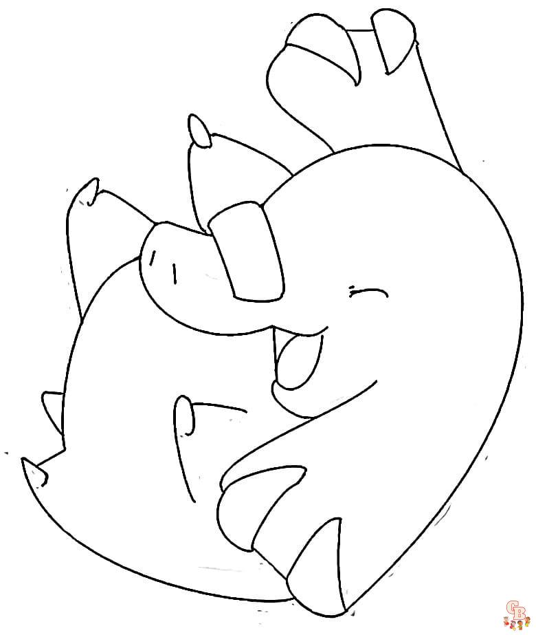 Phanpy Coloring Pages