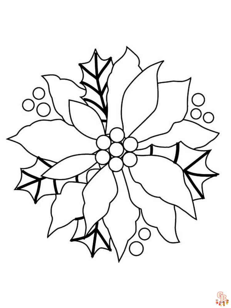 Poinsettia Coloring Pages 2