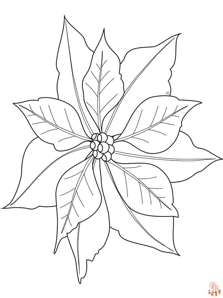Poinsettia Coloring Pages 6