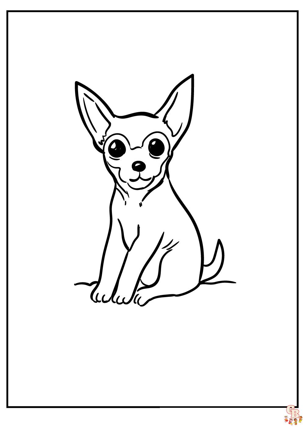 Pomeranian and Chihuahua Coloring Pages 5
