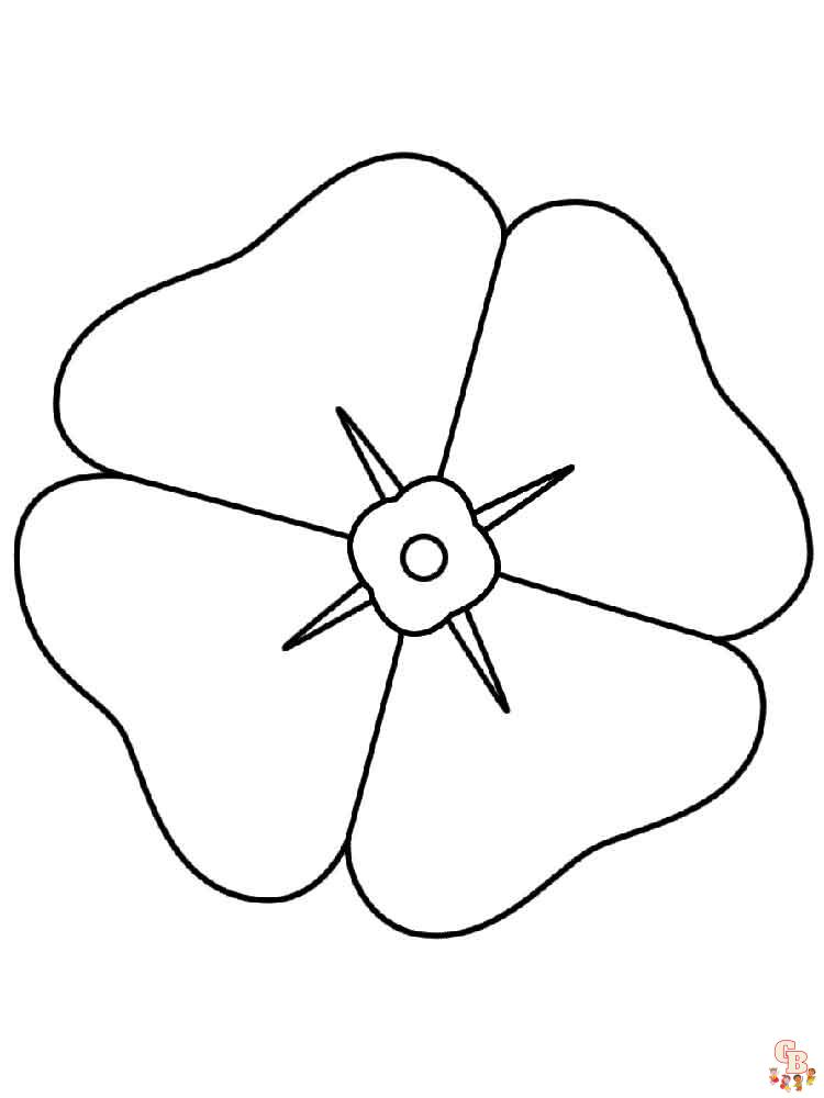Poppies Coloring Pages 16