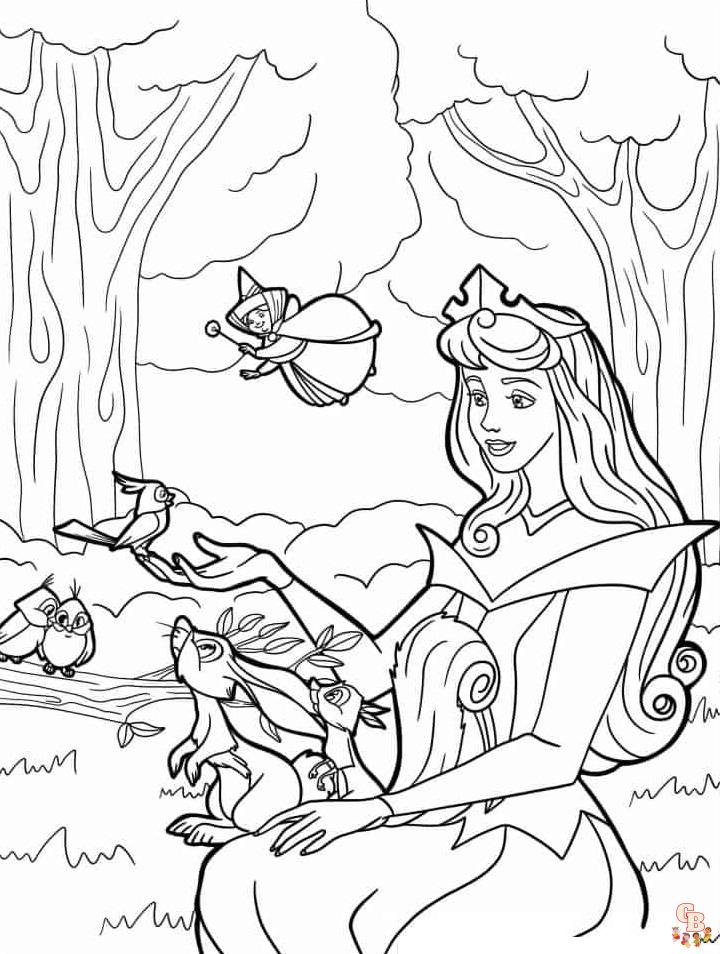 Um desenho animado de uma princesa da princesa aurora da disney