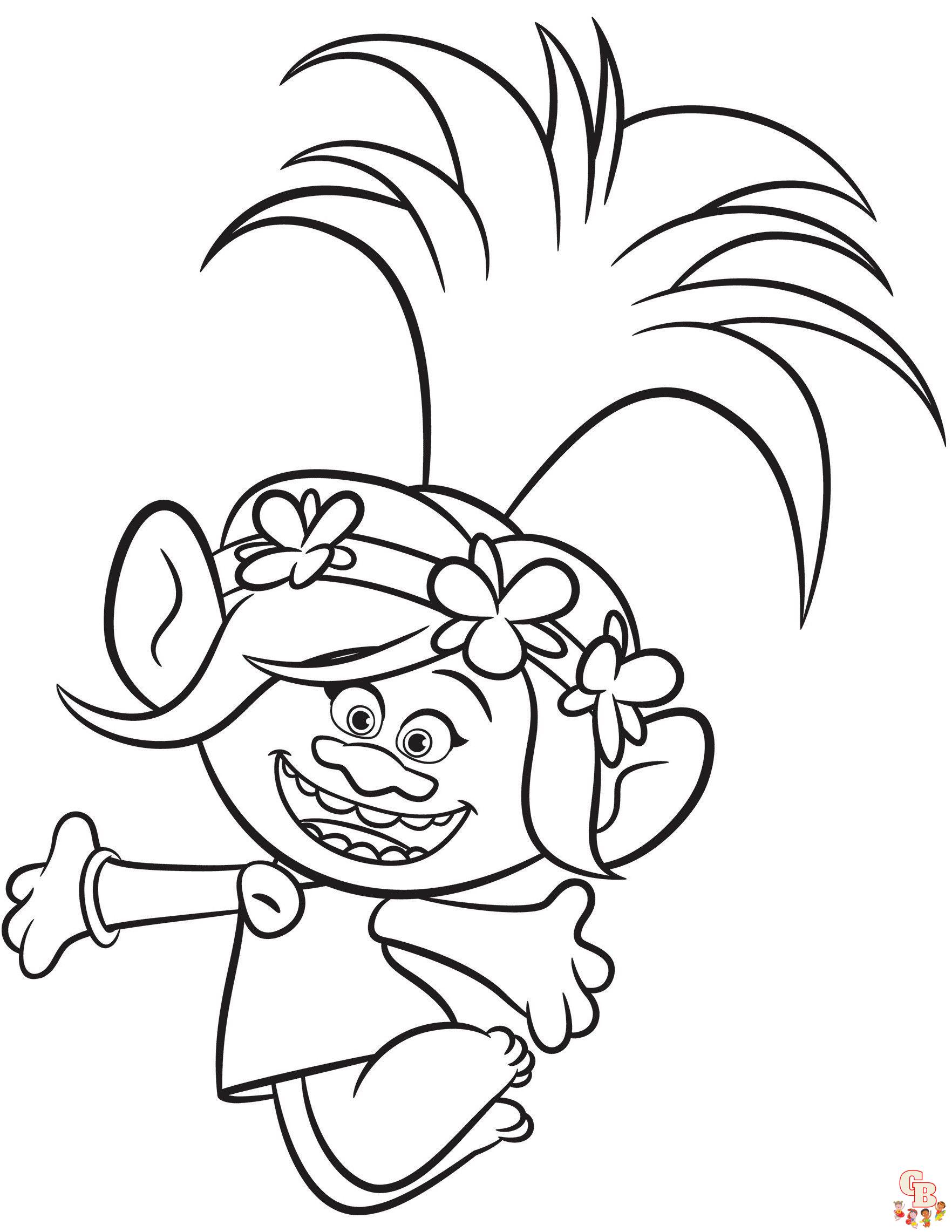 Desenhos para colorir dos Trolls  Poppy coloring page, Cartoon coloring  pages, Disney coloring pages