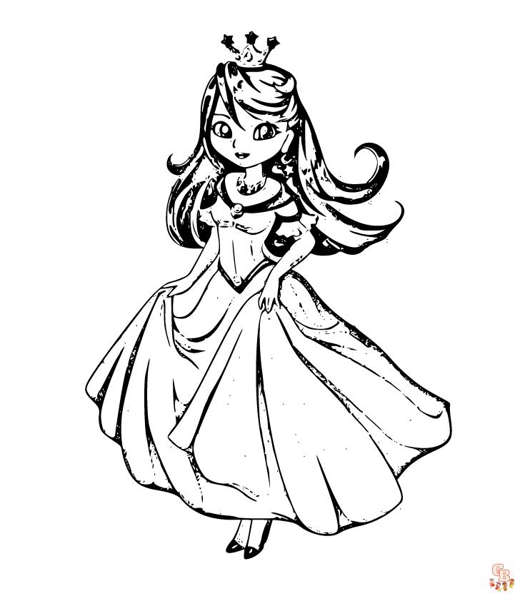 Princess desene de colorat 2