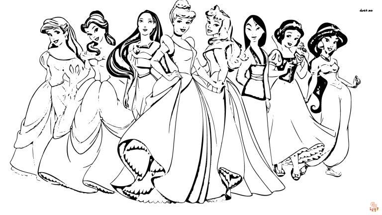 Princess Coloring Pages - Free Printable Princess Coloring Sheets