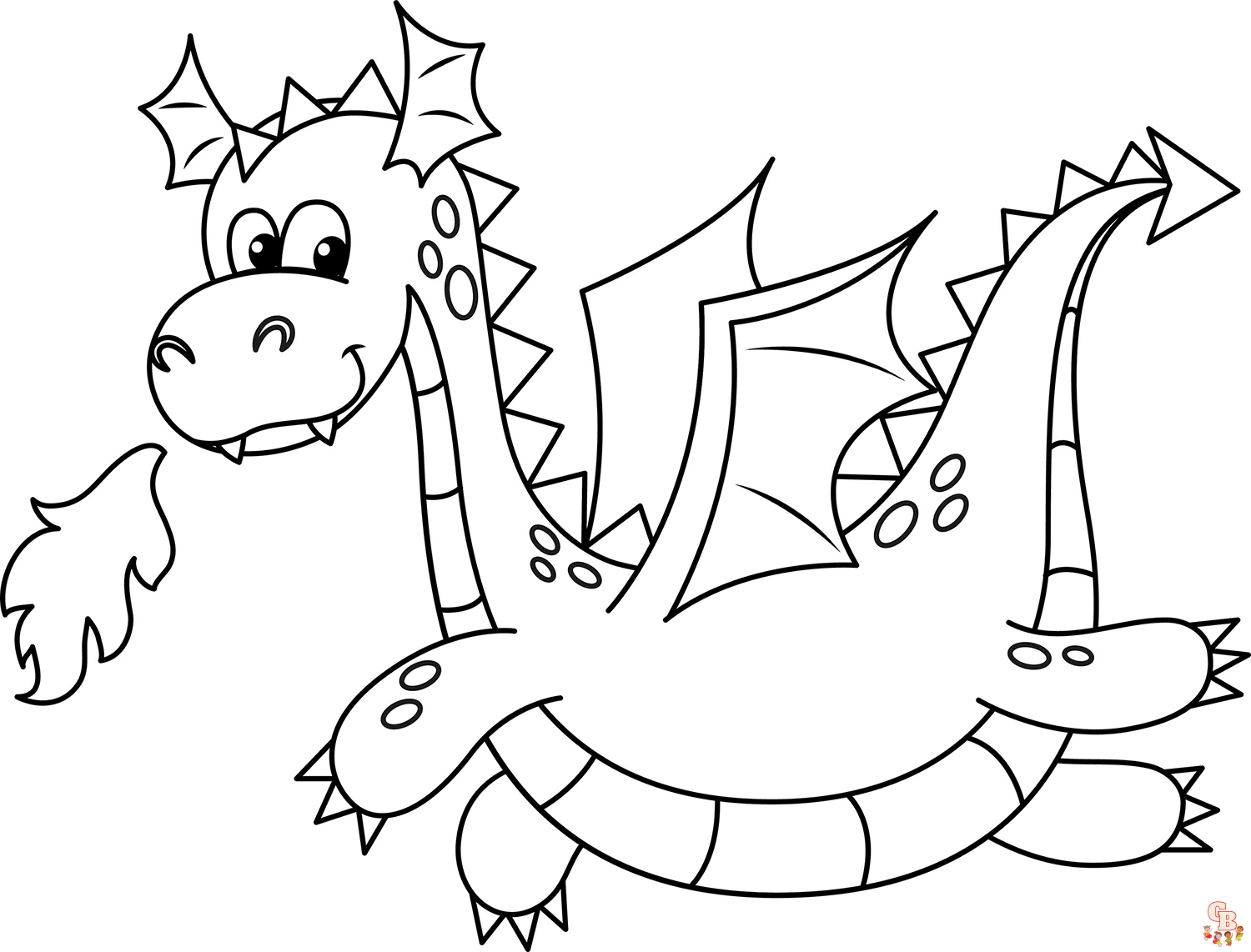 Desenho de Dragão infantil para Colorir - Colorir.com