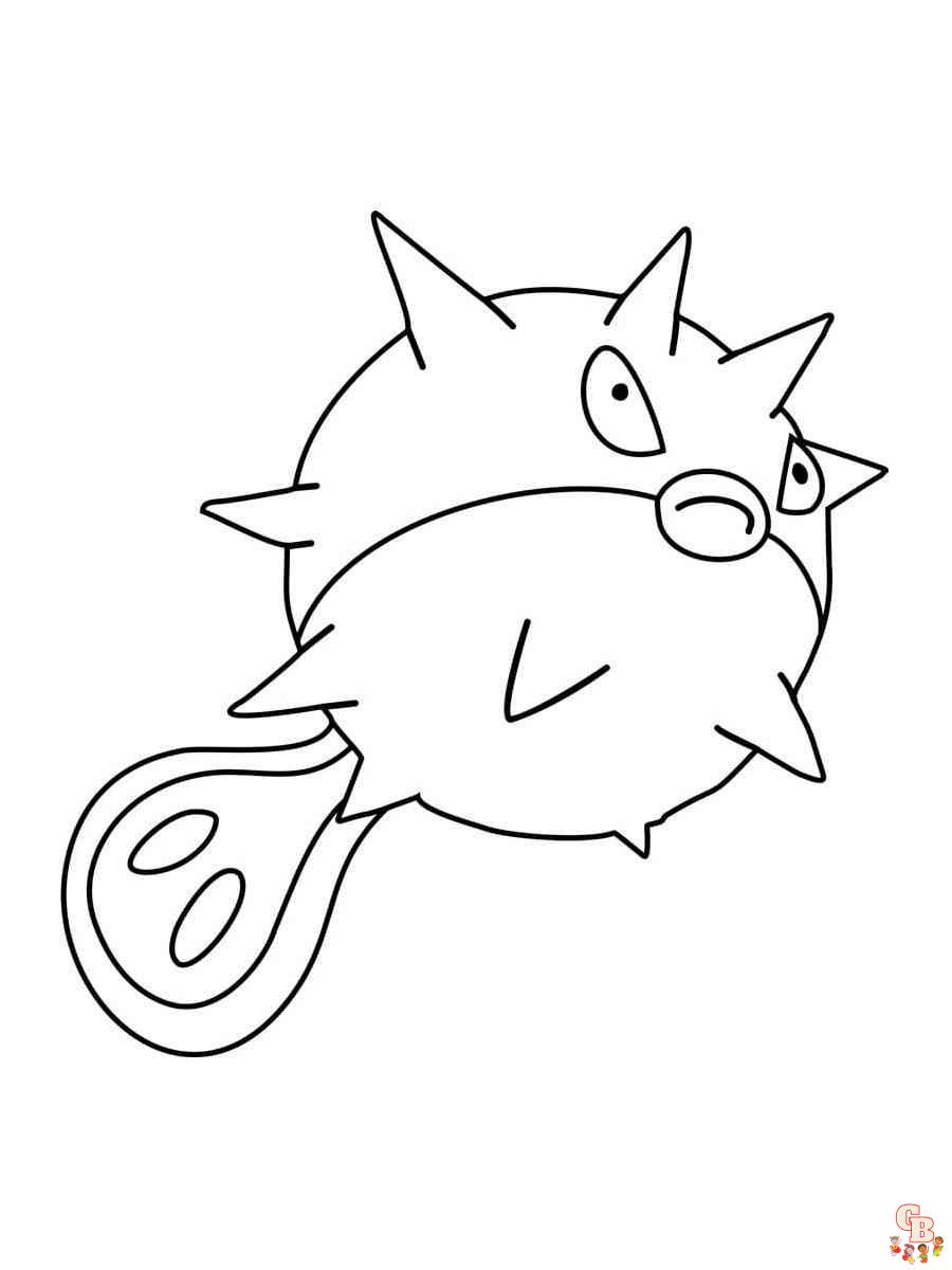 Qwilfish Coloring Pages 3