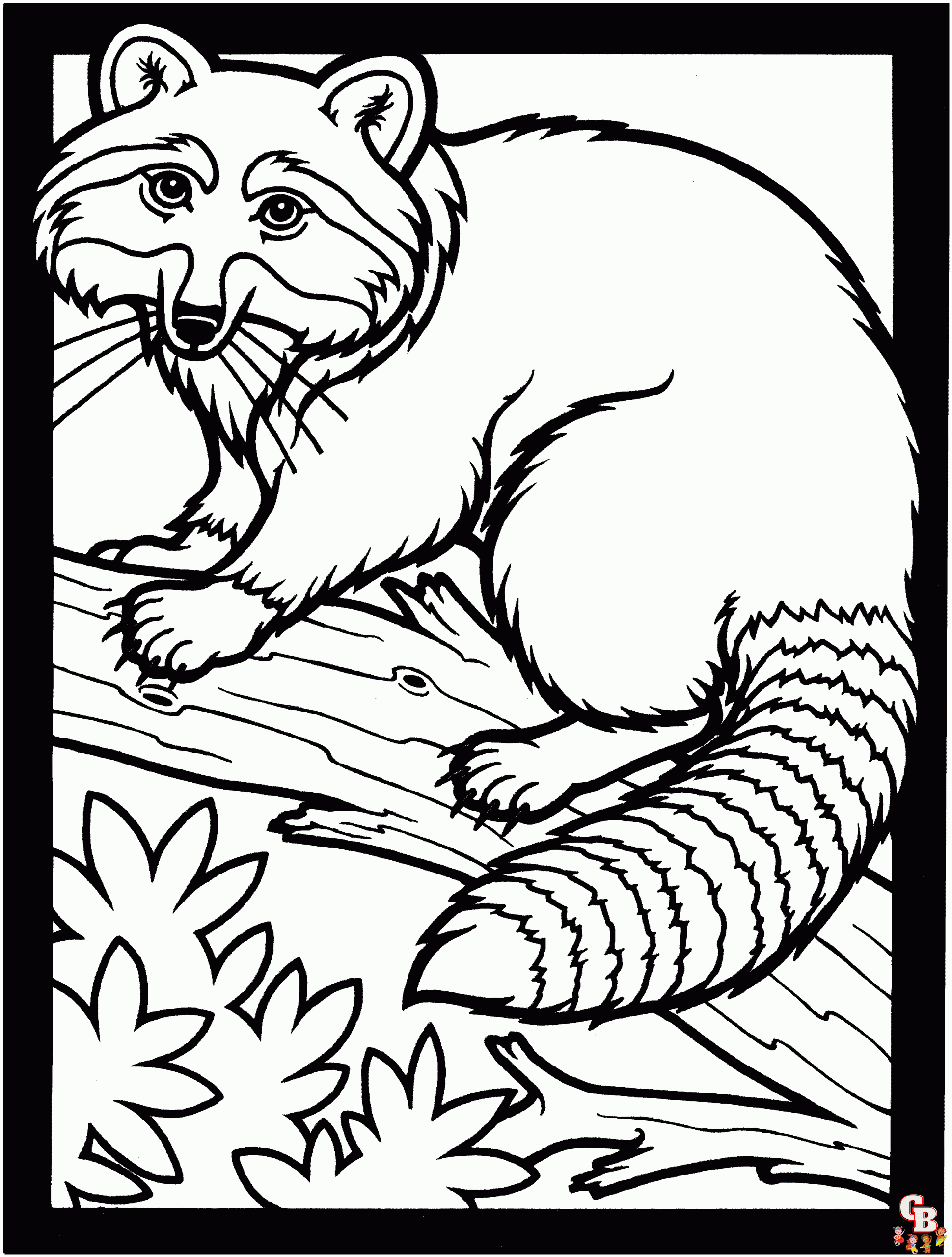Raccoon Coloring Pages 2