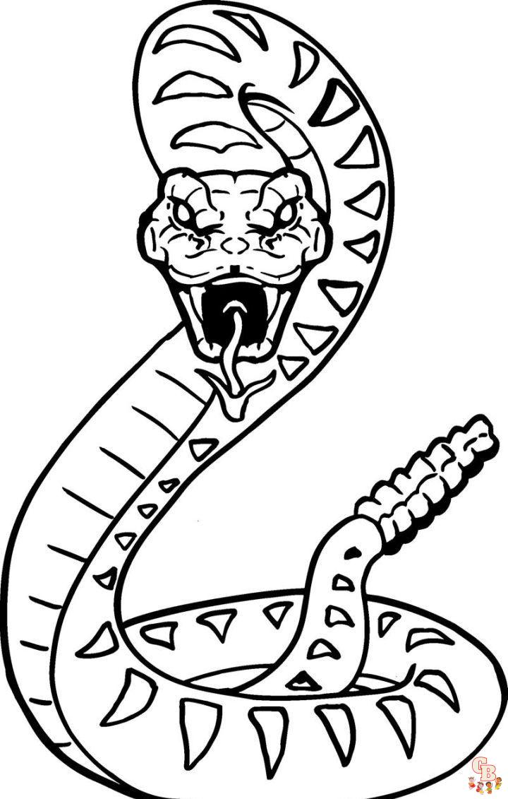 Cobra para Colorir 4  Dibujo de serpiente, Imagenes de serpientes