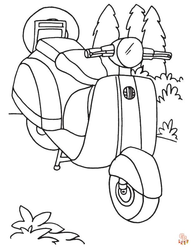 Scooter Coloring Pages 6