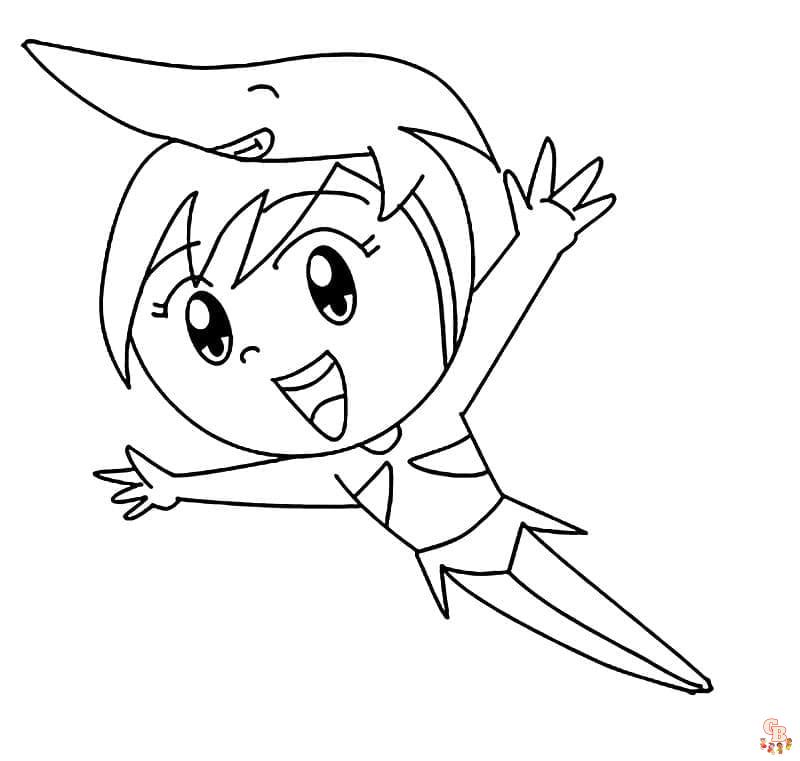 Desenho de Princesa do anime para colorir