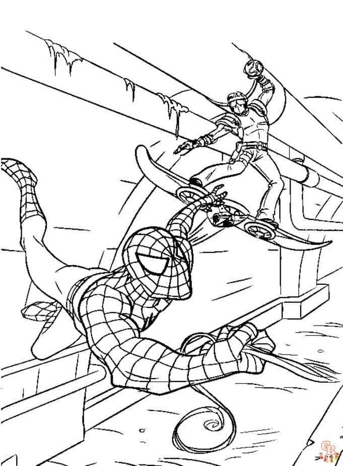 Selfie With Spidey And Deadpool Coloring Pages 9