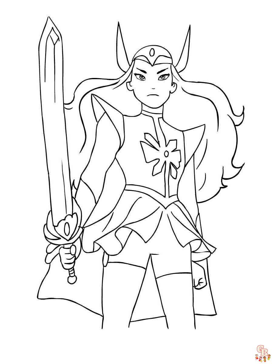 she ra coloring pages