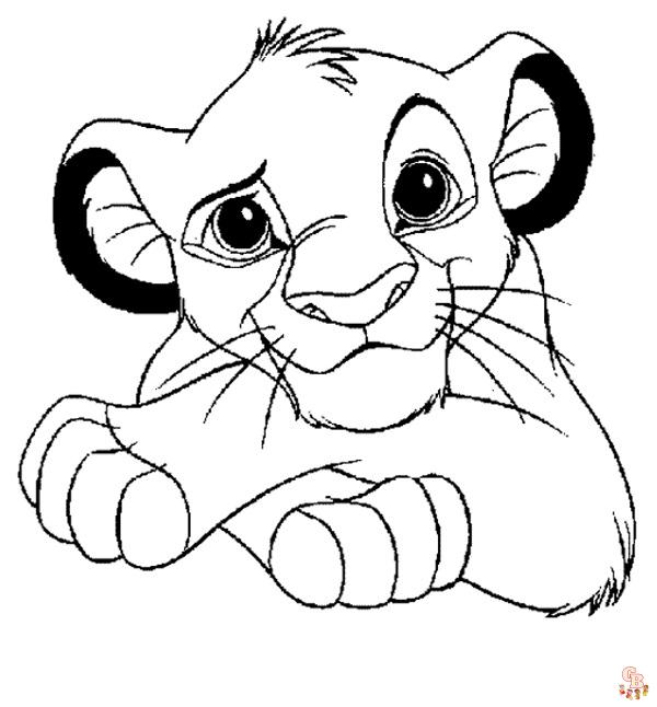 Simba Coloring Pages 1