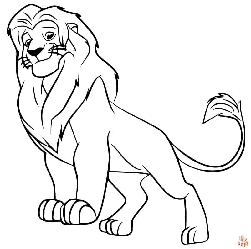 Simba Coloring Pages 12