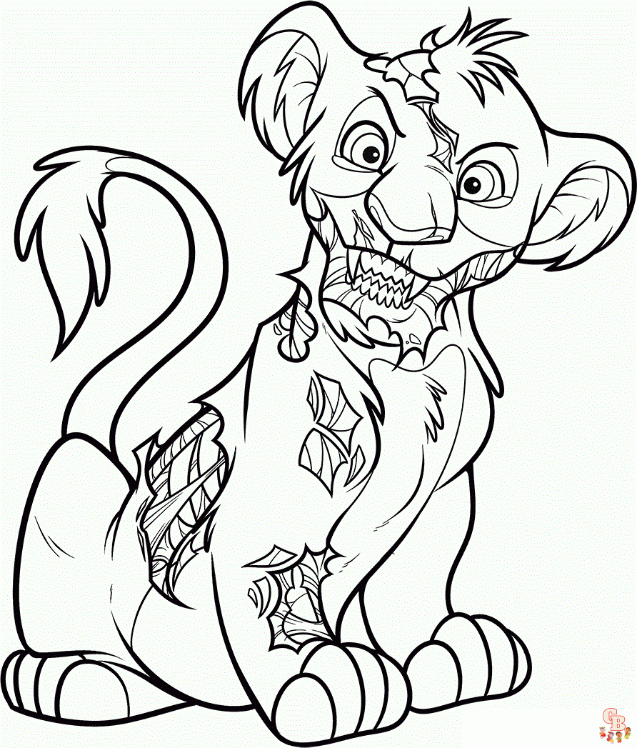 Simba Coloring Pages 3