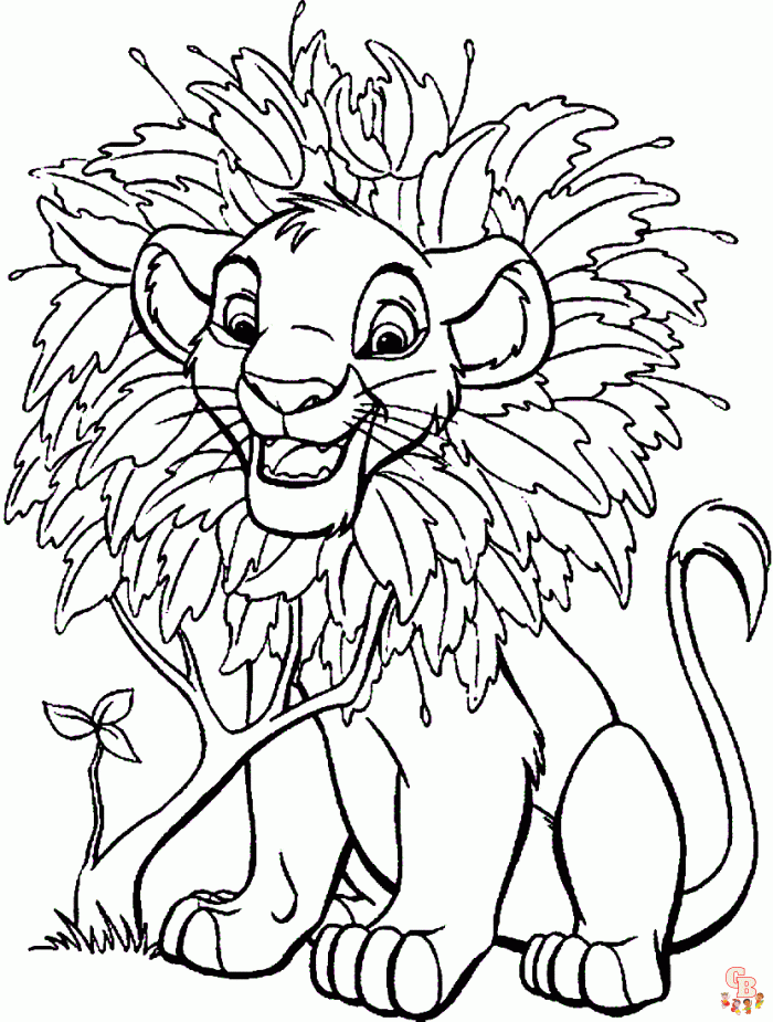 Simba Coloring Pages 4