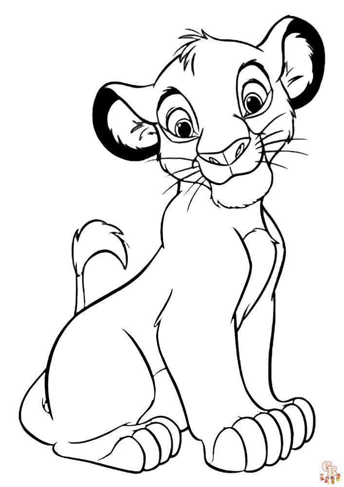 Simba Coloring Pages 4