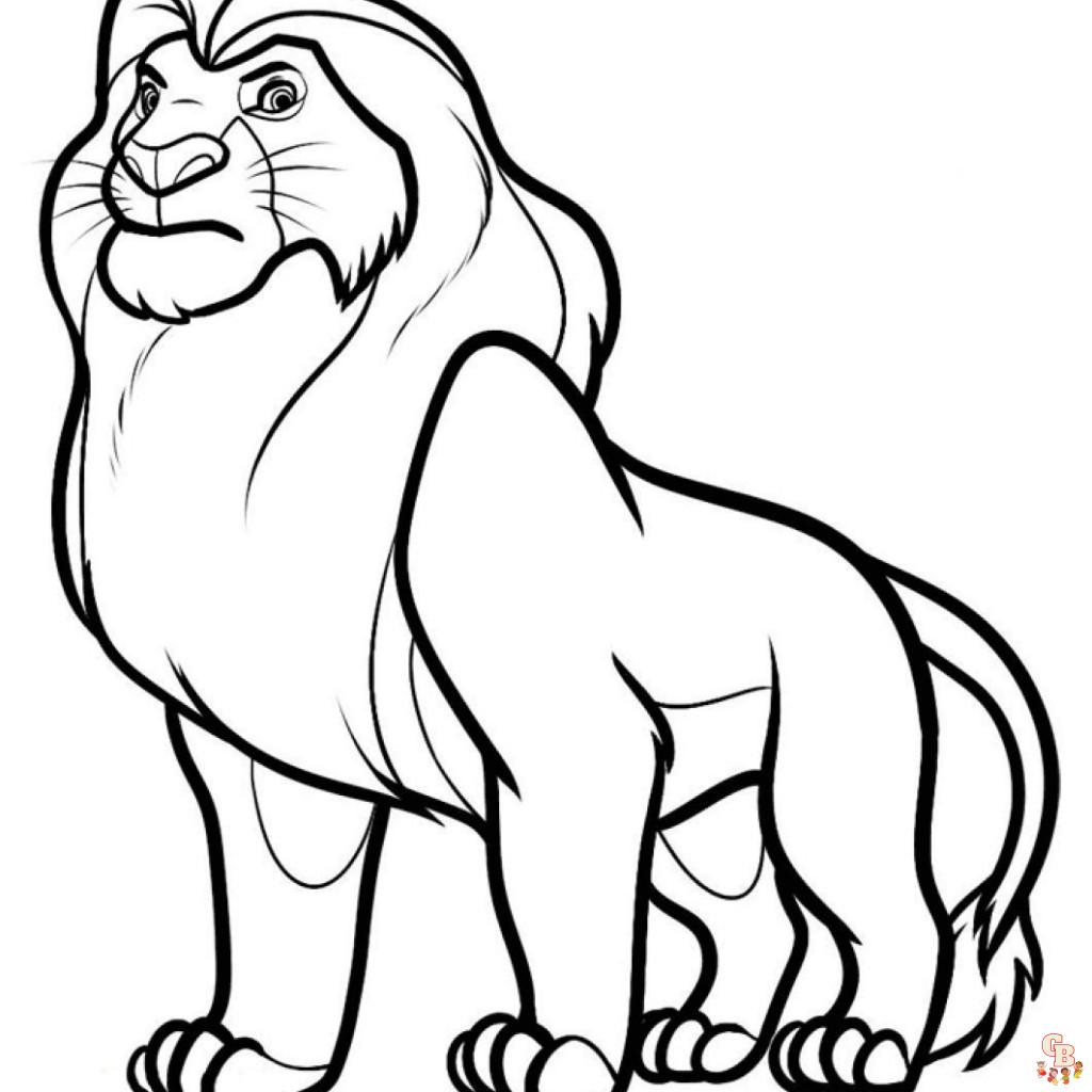 Simba Coloring Pages 8