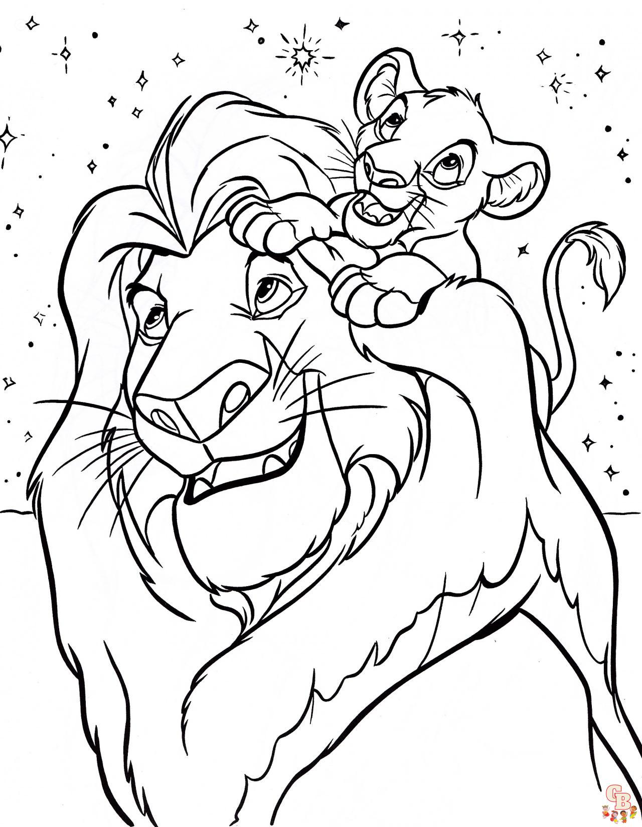Simba Coloring Pages 9