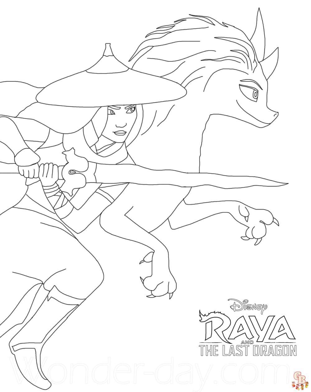 Sisu Raya and the Last Dragon Coloring Pages 7