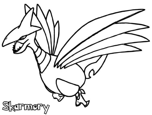 skarmory coloring pages printable pokemon