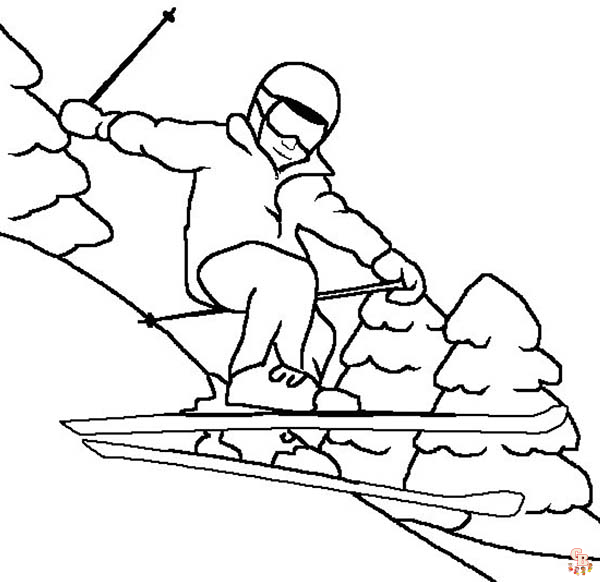 Skiing Coloring Pages 3