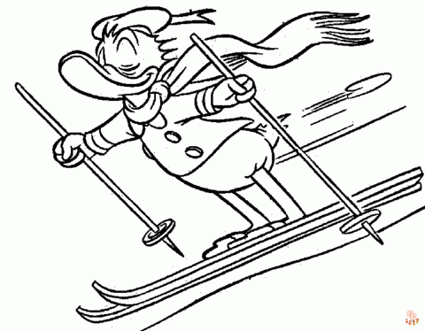 Skiing Coloring Pages 4