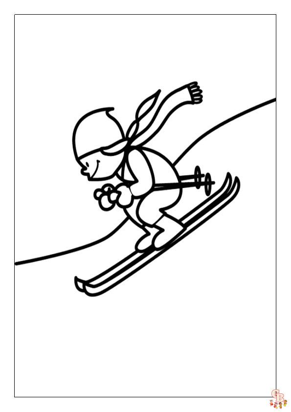 Skiing Coloring Pages 4