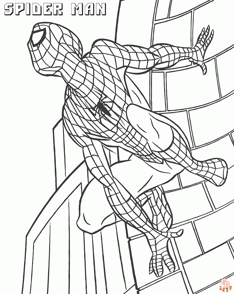 Get Creative with Spider Man Climbing Building Coloring Pages