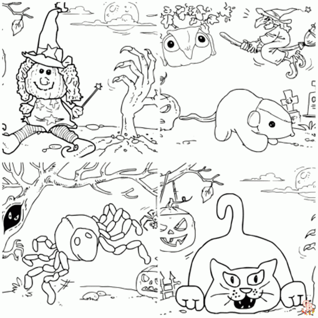 Spooky Coloring Pages 1